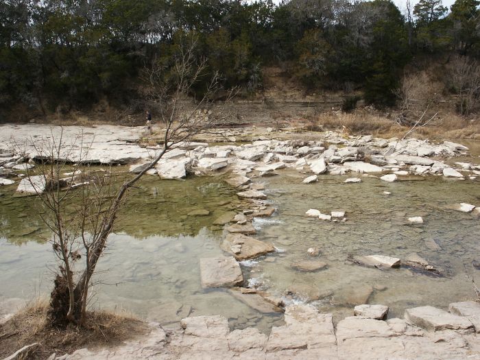 Cretacious Dinosaur Tracks near Glen Rose, Texas.