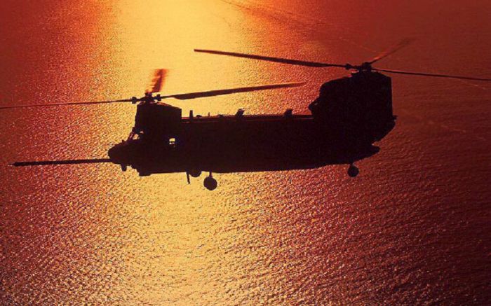 An MH-47E Chinook - Out there, somewhere - protecting the Nation.