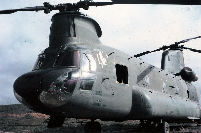 CH-47B 66-19141 somewhere in the Republic of Vietnam, circa 1968, while assigned to B Company - "Varsity", 159th Aviation Battalion.