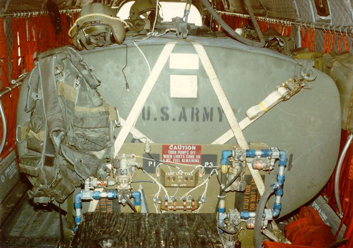 First generation internal fuel tanks utilized by CH-47 helicopters.