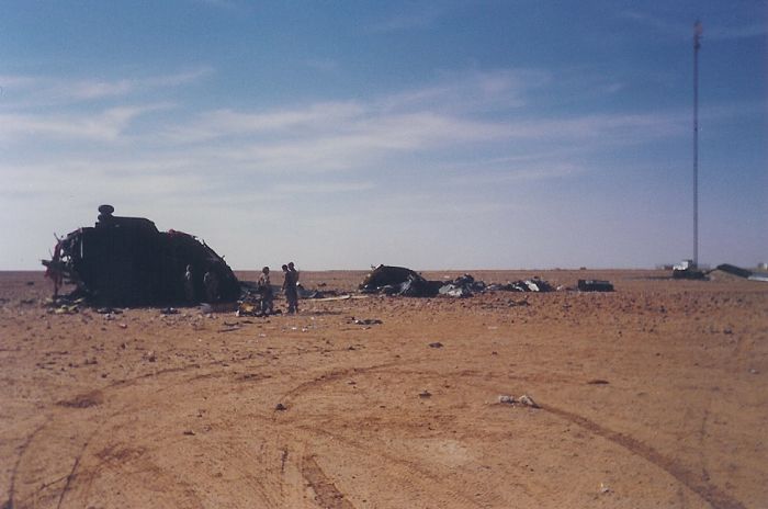 84-24177 at the crashsite in Saudi Arabia.