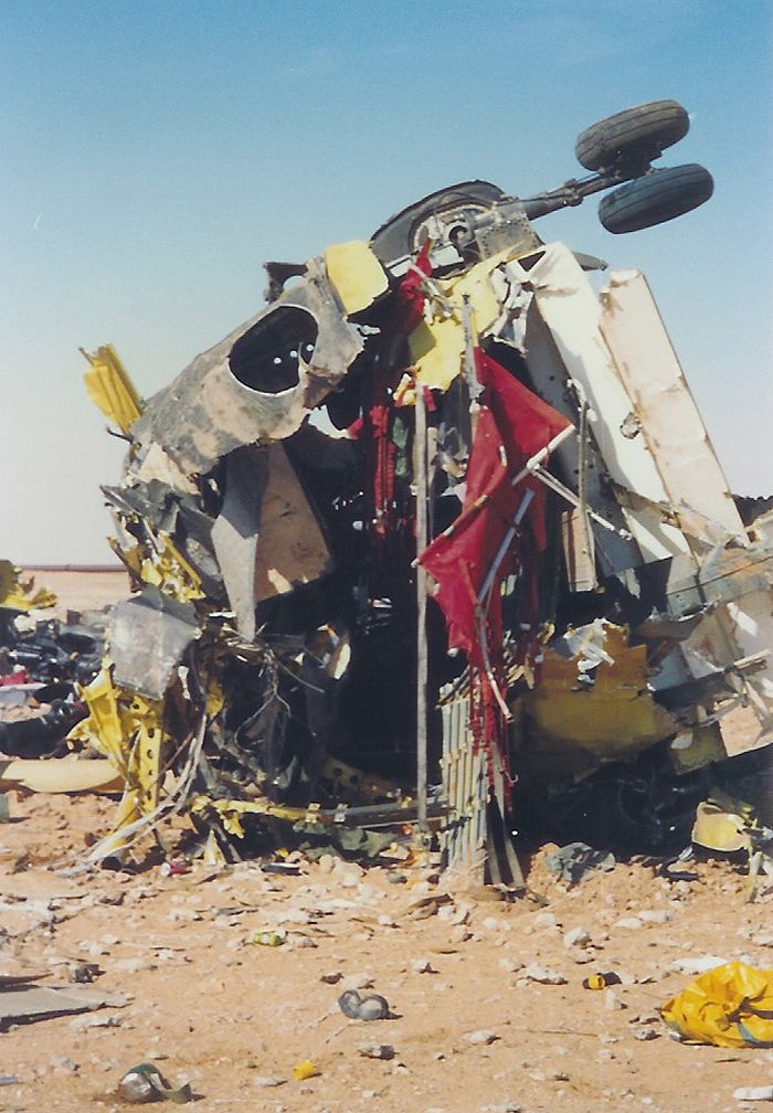 84-24177 at the crashsite in Saudi Arabia.