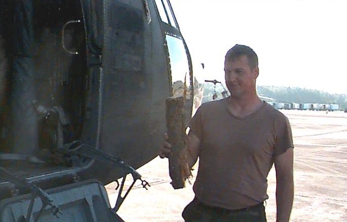 Boeing CH-47D Chinook - Flipper 85-24336, and SGT Bo Crumpler.