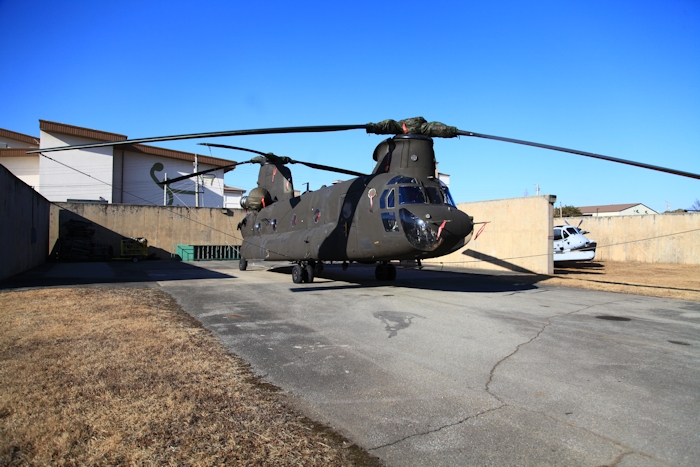4 February 2014: 86-01654 resting on the ramp at Desiderio Army Airfield (RKSG or A-511), Camp Humphreys, Republic of Korea, as the D model fleet assigned to B Company - "Innkeepers", 3rd Battalion, 2nd Aviation Regiment, undergoes a Foreign Military Sale (FMS) to the Republic of Korea. The Korean government purchased the 14 aircraft assigned to the Innkeepers for approximately $3,000,000 each as is, with five spare GA-714A engines and some various parts.