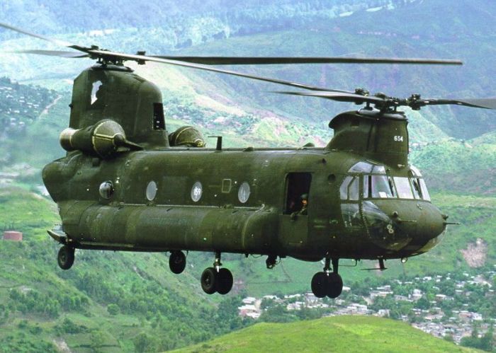 Boeing CH-47D Chinook helicopter - C Company, 159th Aviation Regiment - "Flippers" take 86-01654 to Honduras.
