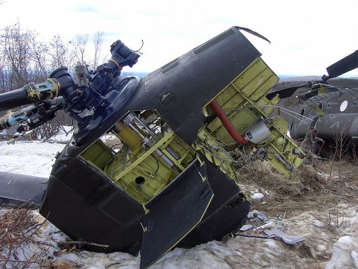 90-00183 at the crash site in Alaska.