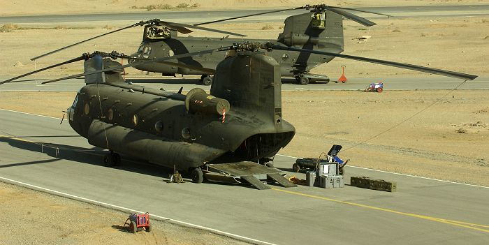Australian CH-47D Chinooks A15-103 and A15-106 ready to go.