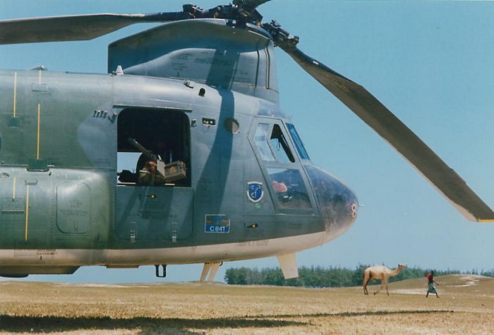 Italian Chinooks in Somalia, circa 1993.