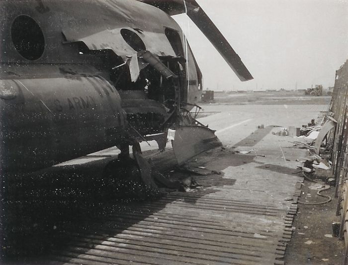 Damaged 242nd ASHC Chinook.