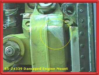 85-24339 Damaged Number 2 Engine Mount.
