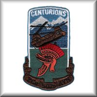 Unit patch of E Company - "Centurians", 502nd Aviation Regiment, circa late 1980s.
