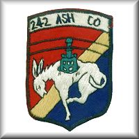 A patch from the 242nd Assault Support Helicopter Company, from their days in the Republic of Vietnam.