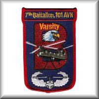 A patch from 7th Battalion, 101st Aviation Regiment, located at Fort Campbell, Kentucky, date unknown.