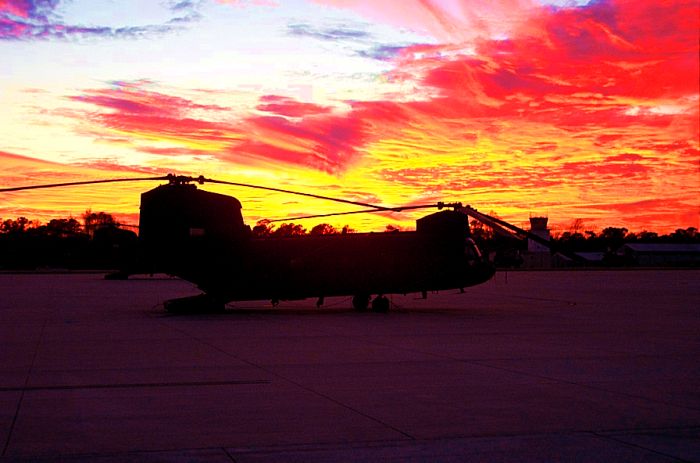 86-01655, Knox Army Airfield, Fort Rucker, Alabama, looking west, 11 December 2003, 1700 hours.
