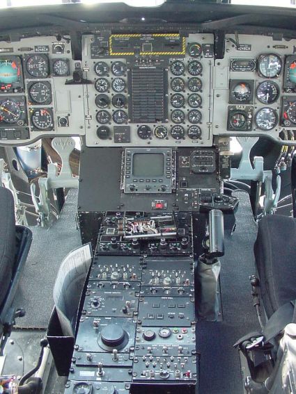 The cockpit of Columbia Helicopters Incorporated Chinook N246CH.