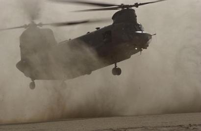 Dust landings continue as Chinooks prepare to enter Iraq.