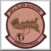 B Company, 5th Battalion, 159th Aviation Regiment unit patch - March 2003.